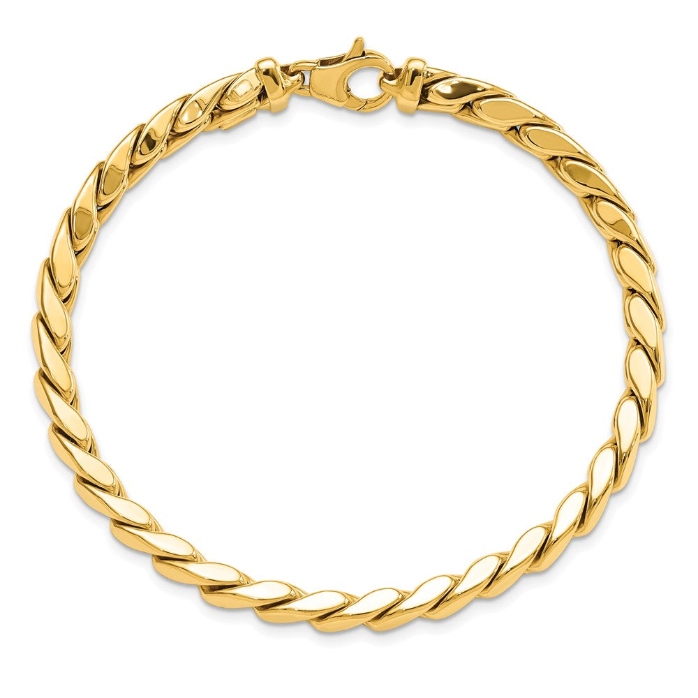 14k Men's Polished Fancy Link Bracelet並行輸入品 Leslie\u0027s 14k Men\u0027s Polished Fancy Link Bracelet LF1383-8.5