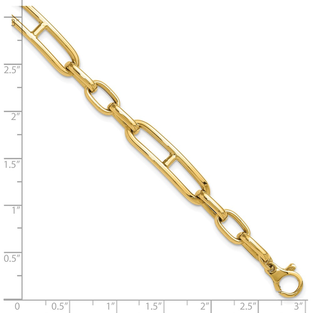 14k Yellow Gold 7.4 mm Fancy Link Bracelet (5.79 grams)