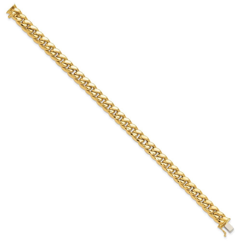 14k Yellow Gold 8.9 mm Polished Curb Link Men's Bracelet (14.16 grams)