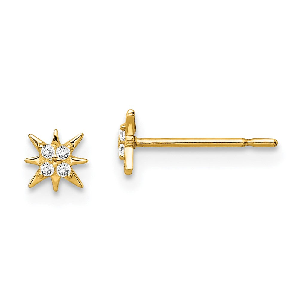 14k Madi K CZ Star Post Earrings (0.39 grams)