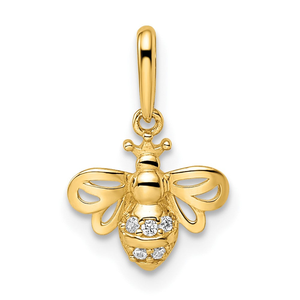 14k Madi K CZ Bumble Bee Pendant (0.5 grams)