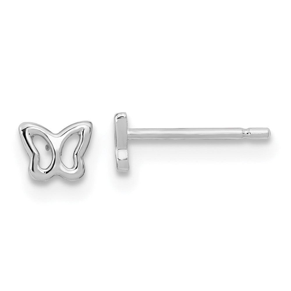 14K White Gold Madi K Butterfly Post Earrings (0.36 grams)