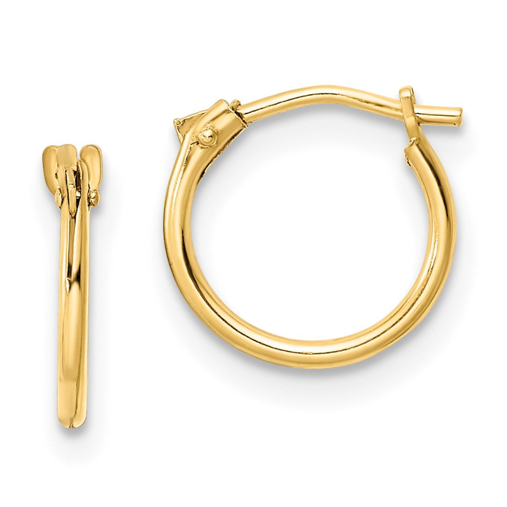 14K Madi K Polished Hoop Earrings (0.26 grams)