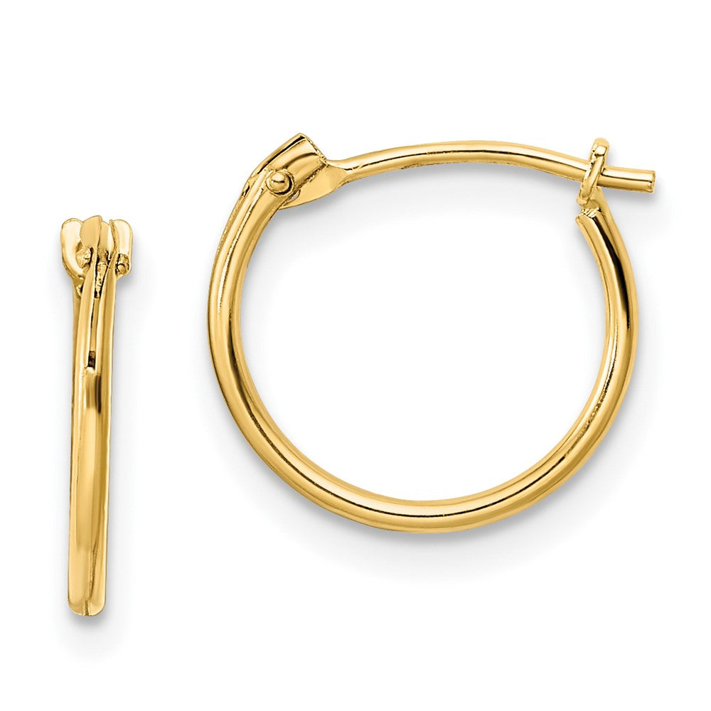 14K Madi K Polished Hinged Hoop Earrings (0.32 grams)