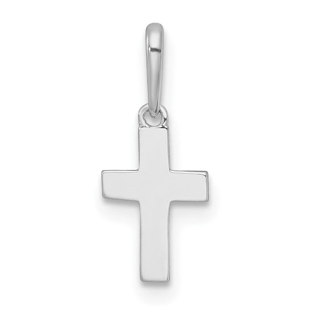 14K White Gold Madi K Children's Cross Pendant (0.25 grams)