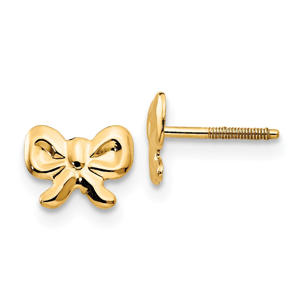 14k Madi K Bows Screwback Earrings (0.16 grams)