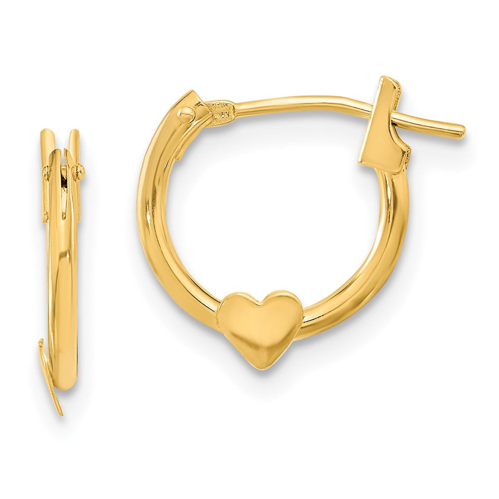 14k Madi K Heart Hoop Earrings (0.33 grams)