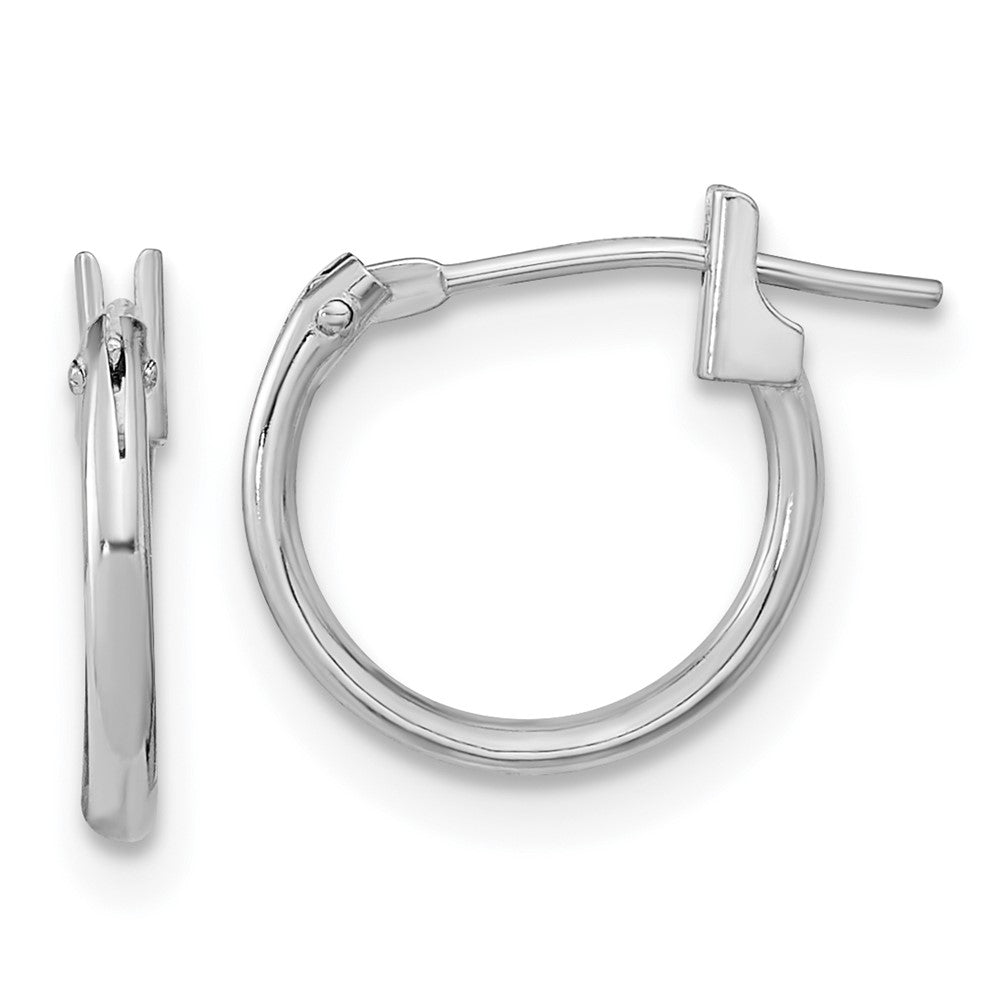 14k White Gold Madi K Hoop Earrings (0.34 grams)