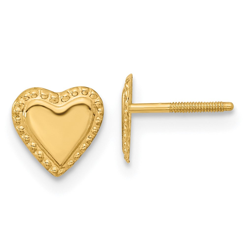 14k Madi K Heart Post Earrings (0.22 grams)