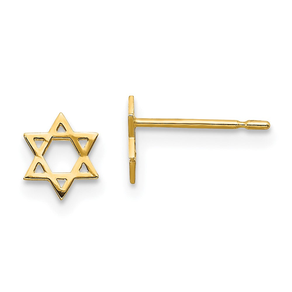 14k Madi K Children's Star of David Post Earrings (0.19 grams)