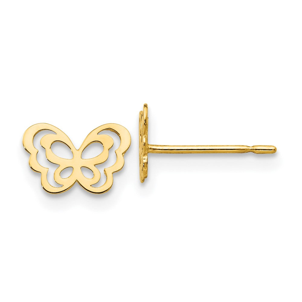 14k Madi K Children's Butterfly Post Earrings (0.28 grams)