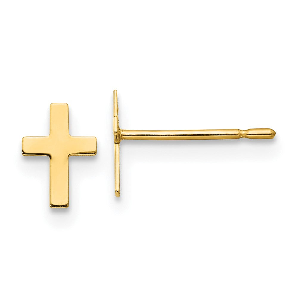 14k Madi K Children's Cross Post Earrings (0.14 grams)