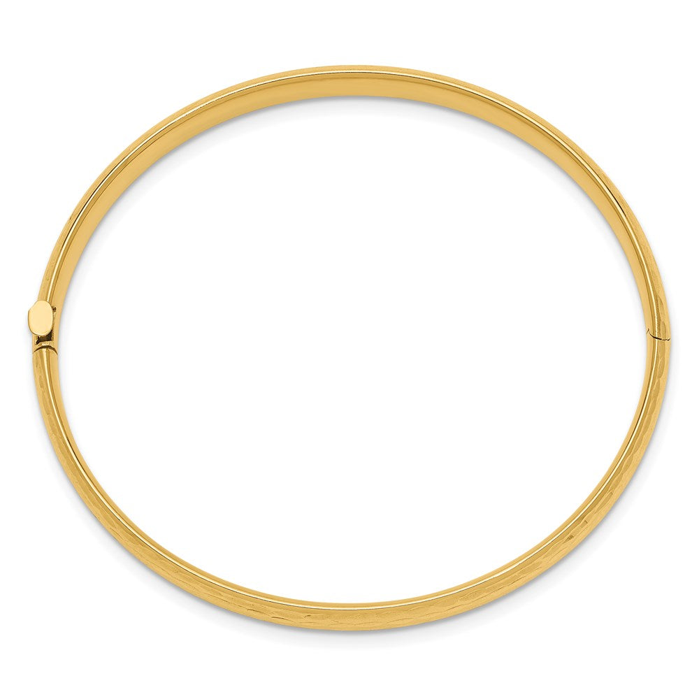 14k Yellow Gold 5 mm Hinged Child's Bangle (3.65 grams)