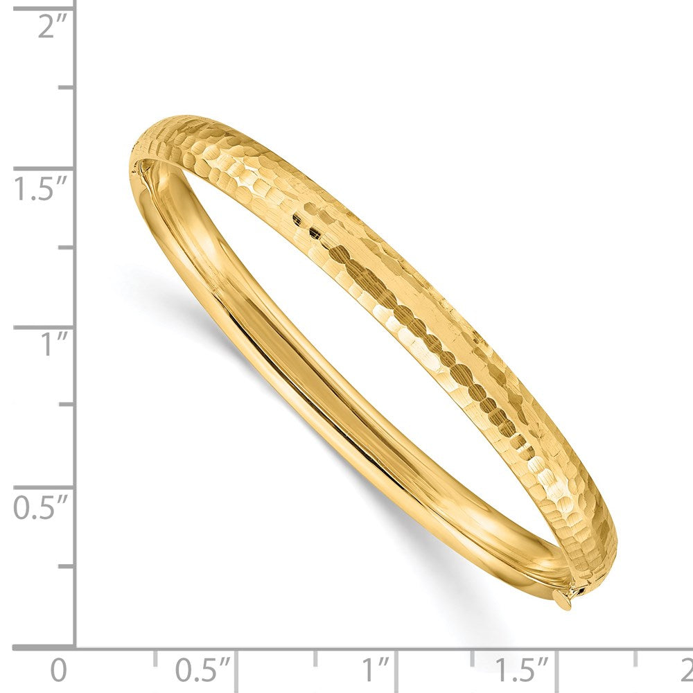 14k Yellow Gold 5 mm Hinged Child's Bangle (3.65 grams)