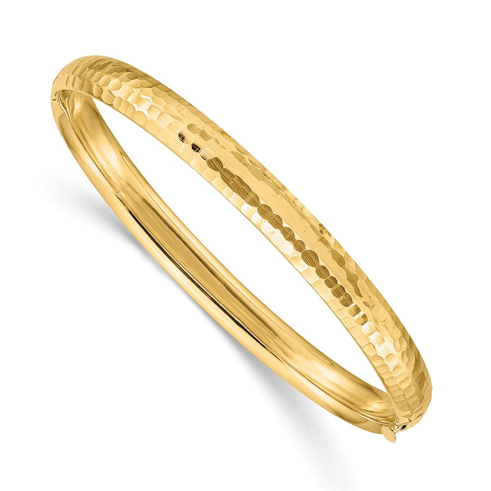 14k Yellow Gold 5 mm Hinged Child's Bangle (3.65 grams)