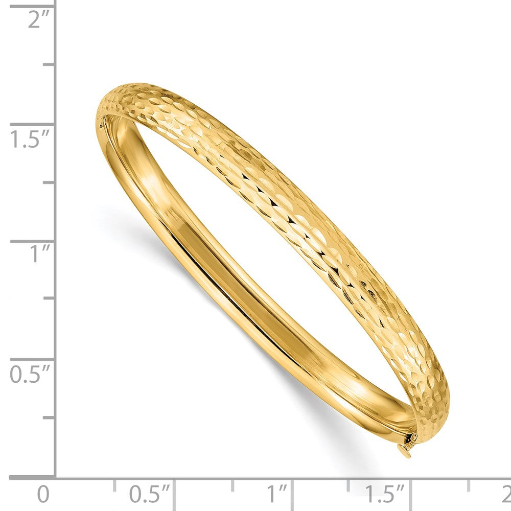 14k Yellow Gold 5 mm Hinged Child's Bangle (3.88 grams)