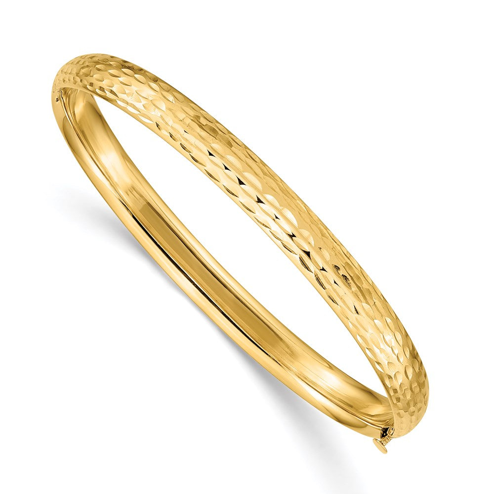 14k Yellow Gold 5 mm Hinged Child's Bangle (3.88 grams)