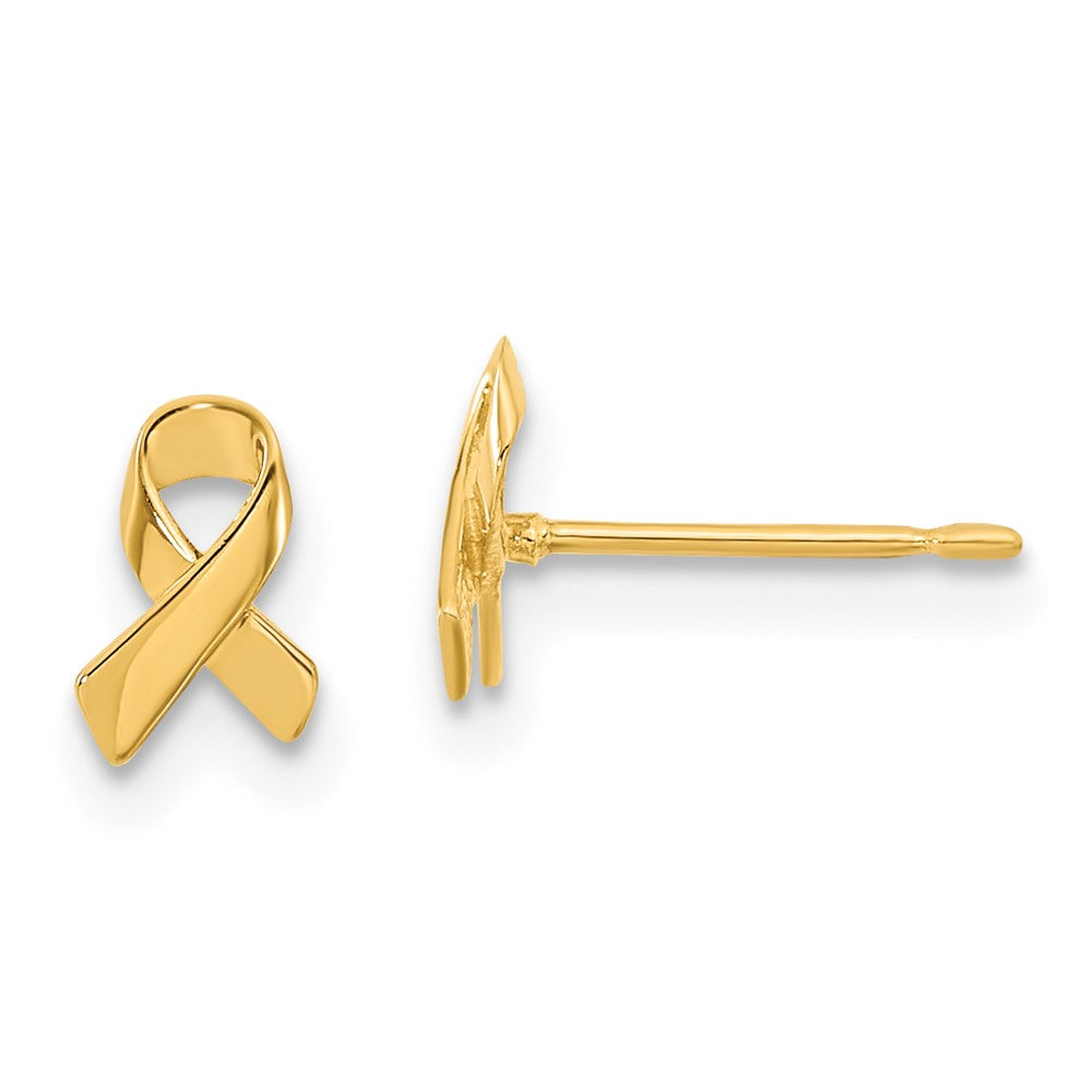 14k Madi K Awareness Ribbon Post Earrings (0.44 grams)