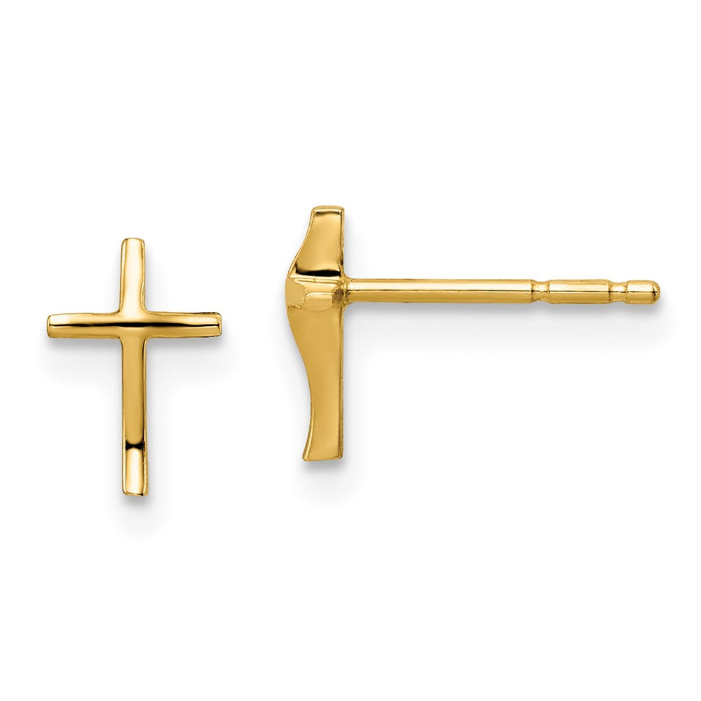 14k Madi K Cross Post Earrings (0.46 grams)