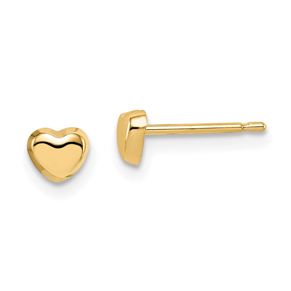 14k Madi K Heart Post Earrings (0.37 grams)