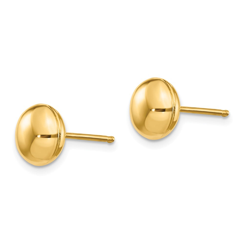 14k Yellow Gold 8 mm Button Post Earrings (1.26 grams)