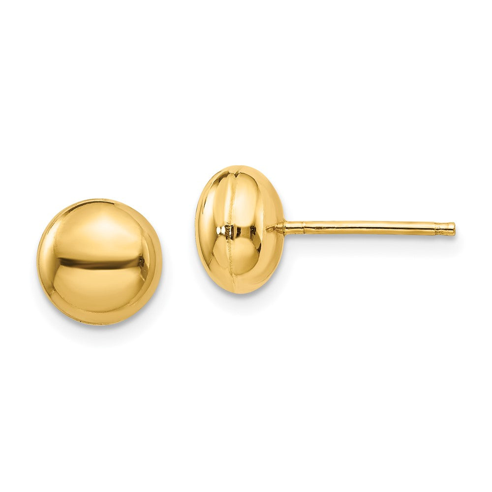 14k Yellow Gold 8 mm Button Post Earrings (1.26 grams)