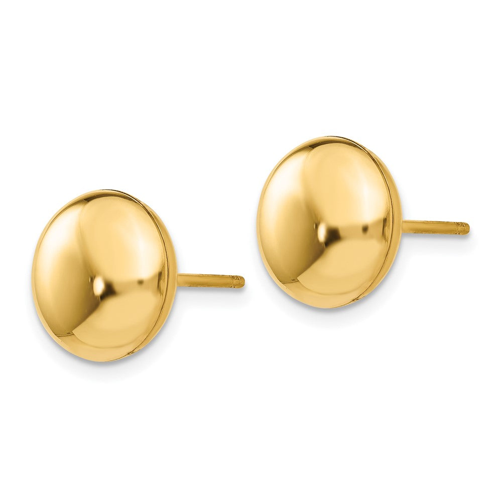 14k Yellow Gold 10.5 mm Button Post Earrings (1.81 grams)