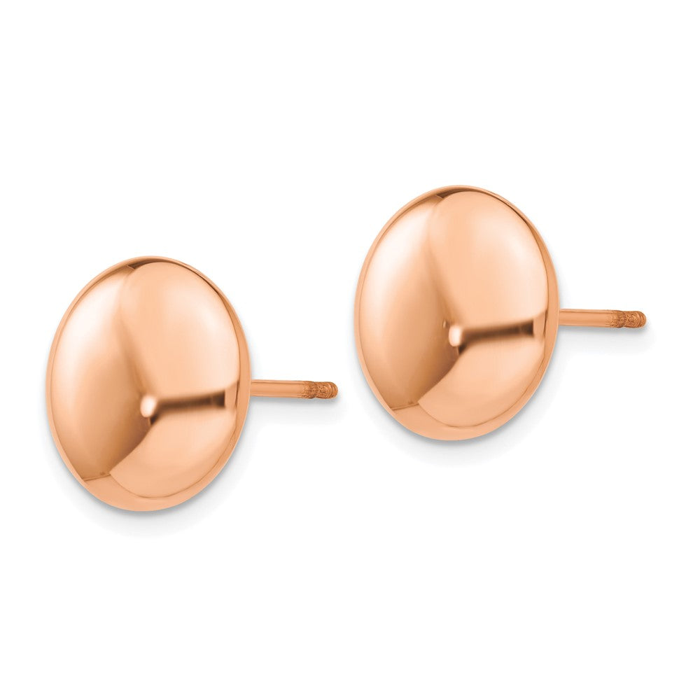 14k Rose Gold 12 mm Button Post Earrings (2.11 grams)