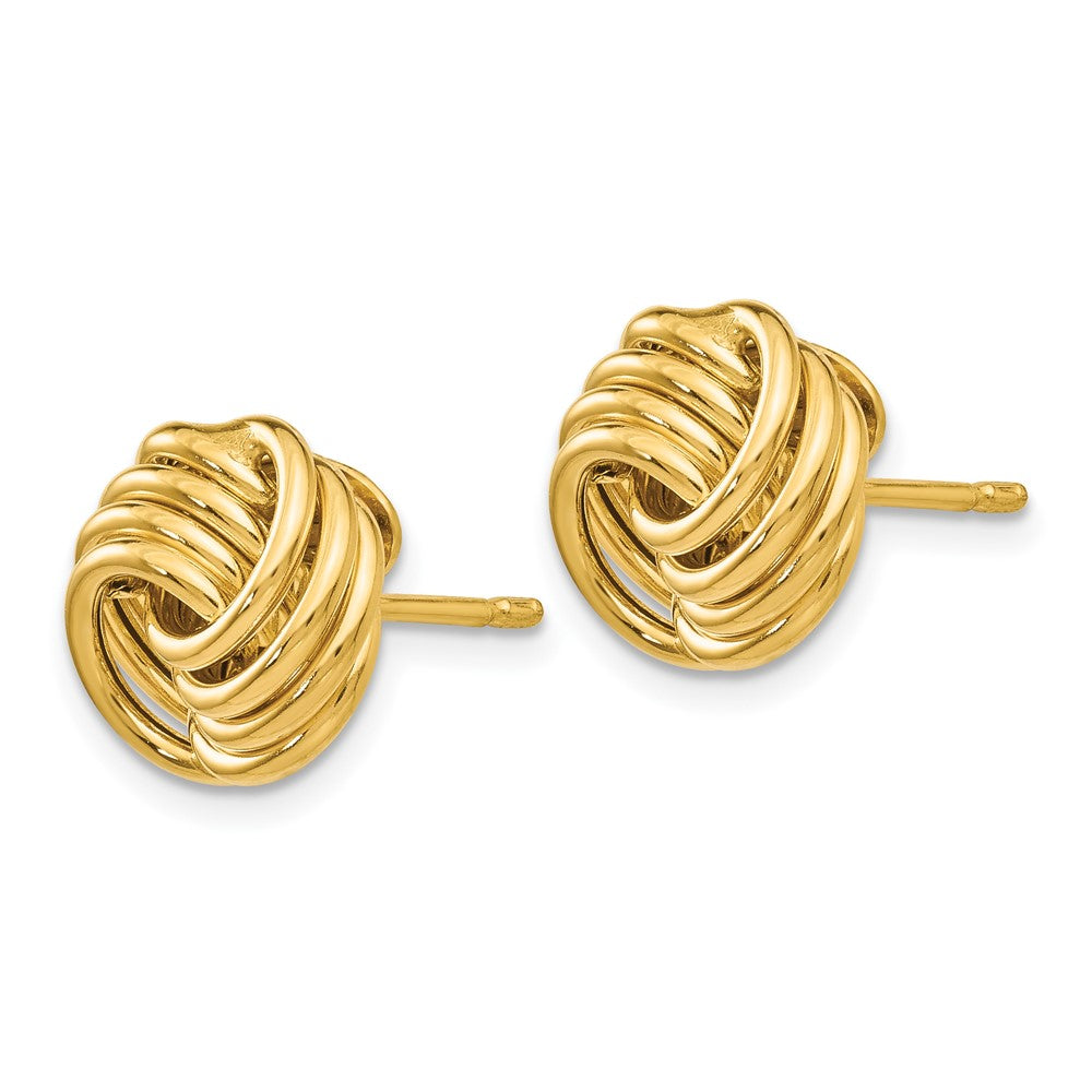 14k Yellow Gold 11 mm Polished Fancy Post Earrings (1.82 grams)