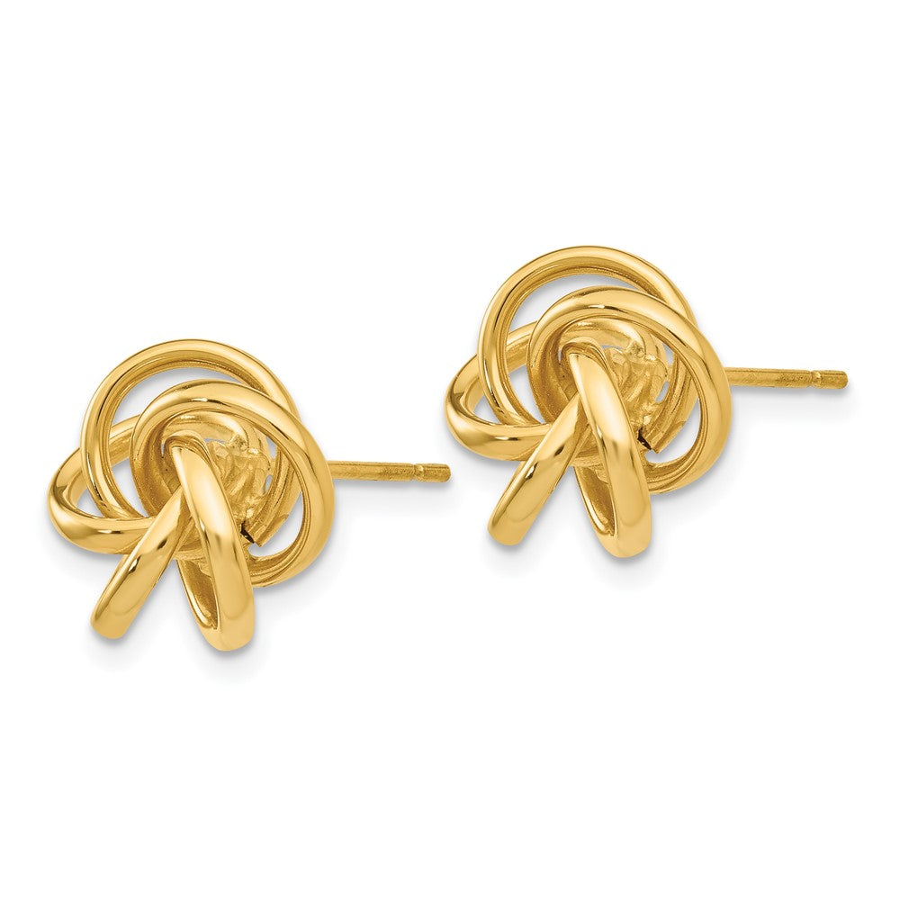 14k Yellow Gold 12 mm Love Knot Earrings (2.19 grams)