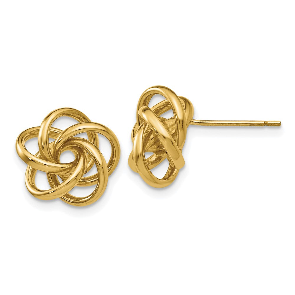 14k Yellow Gold 12 mm Love Knot Earrings (2.19 grams)