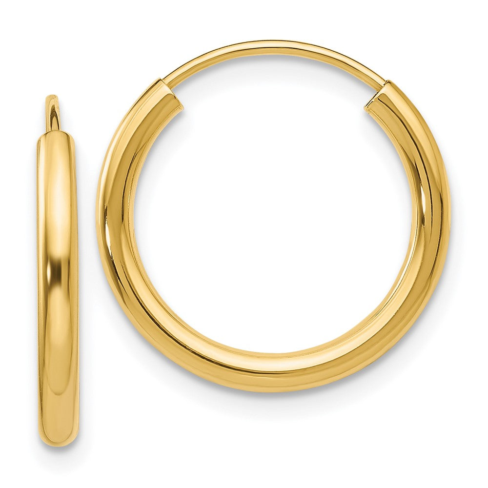 14k Yellow Gold 17.5 mm Hoop Earrings (0.79 grams)