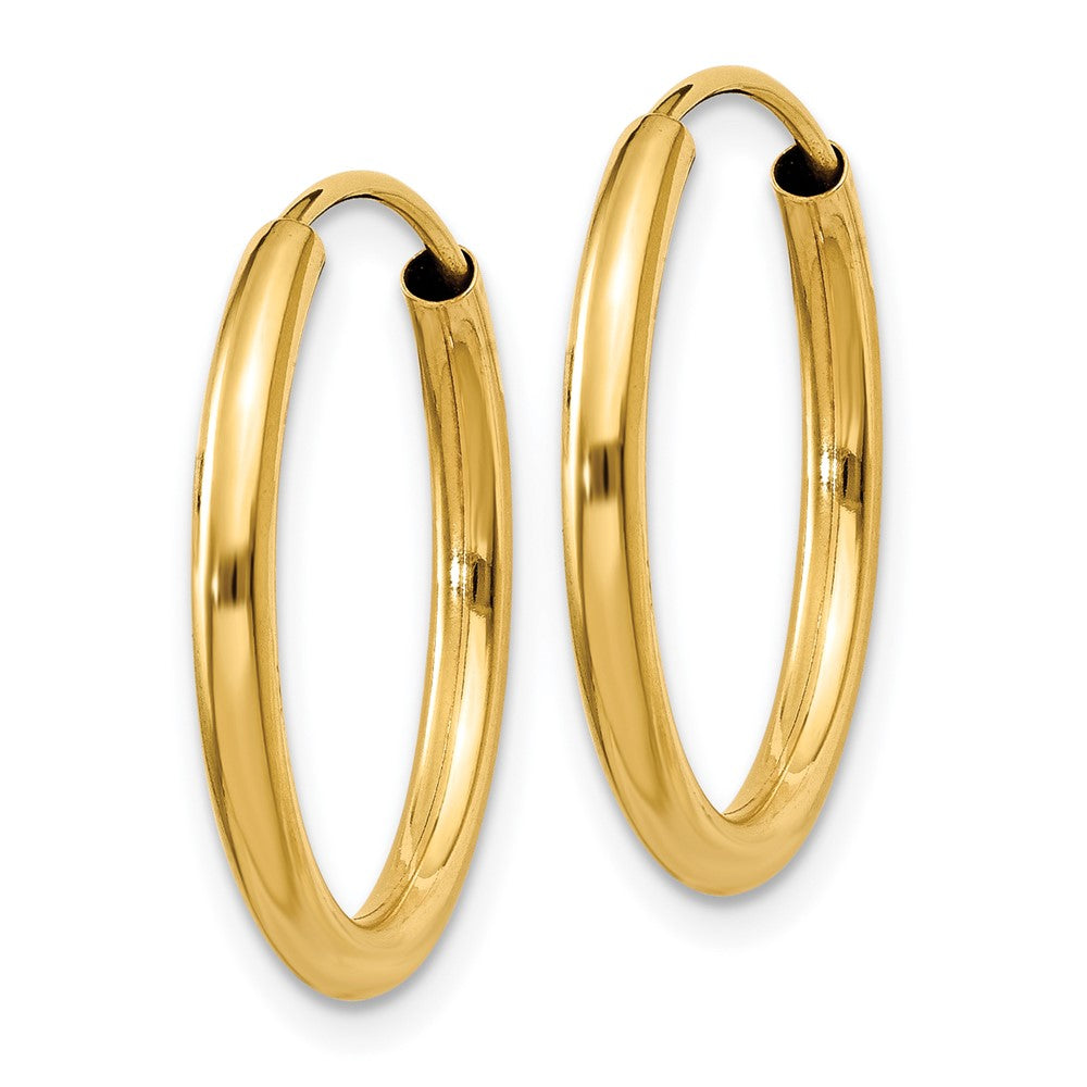 14k Yellow Gold 20.5 mm Hoop Earrings (0.9 grams)