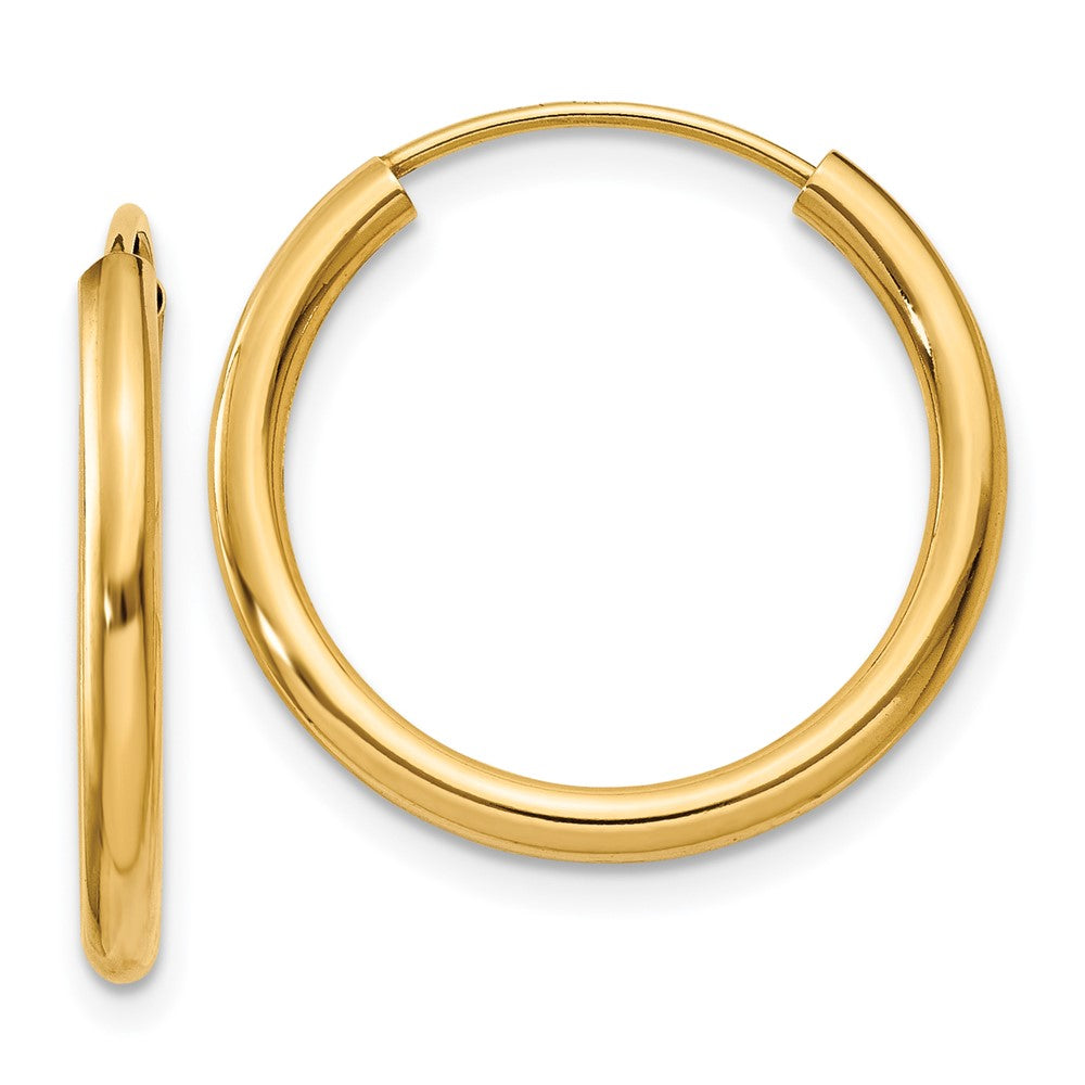 14k Yellow Gold 20.5 mm Hoop Earrings (0.9 grams)