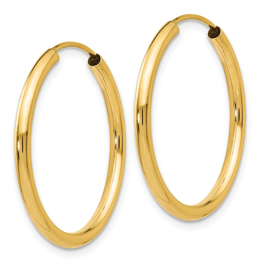 14k Yellow Gold 25.5 mm Hoop Earrings (1.23 grams)