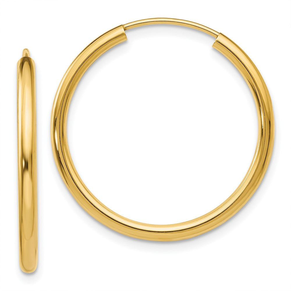 14k Yellow Gold 25.5 mm Hoop Earrings (1.23 grams)