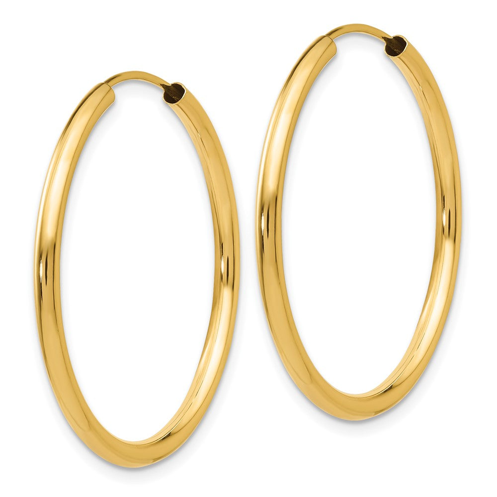 14k Yellow Gold 30 mm Hoop Earrings (1.54 grams)