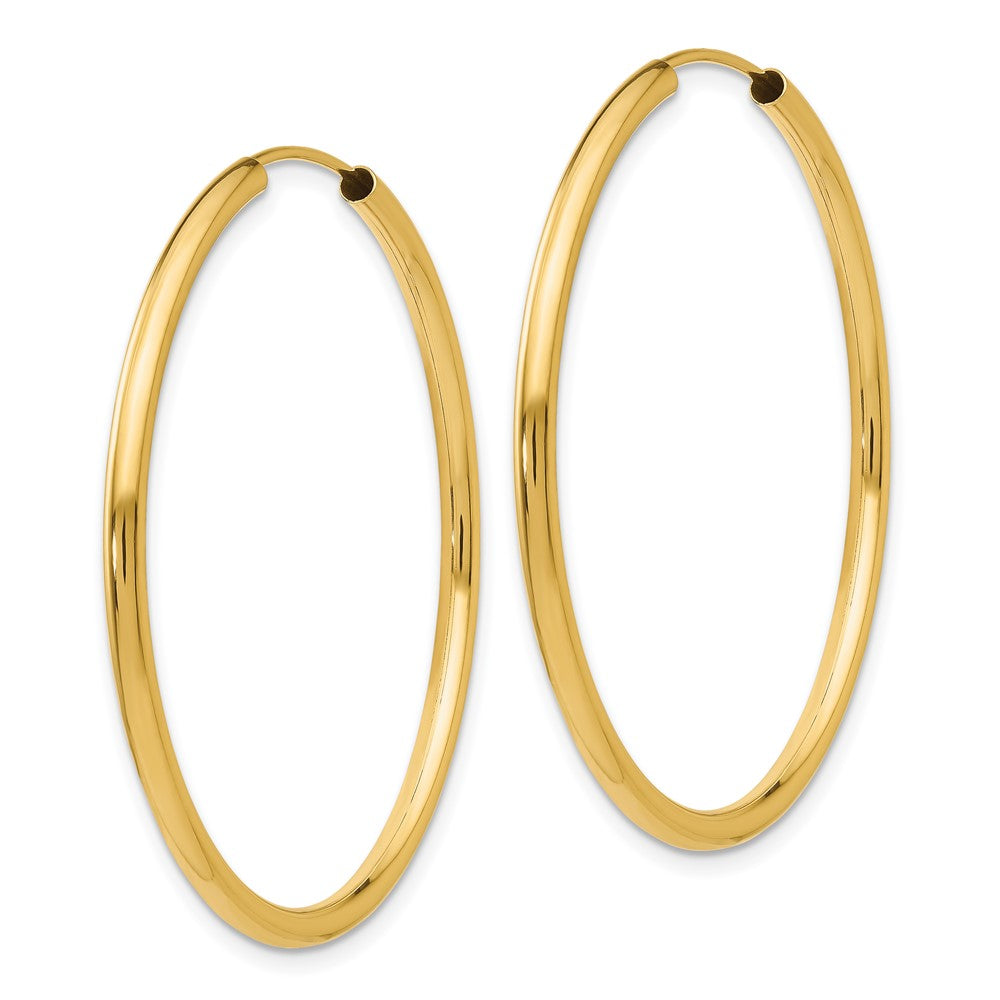 14k Yellow Gold 40 mm Hoop Earrings (1.99 grams)