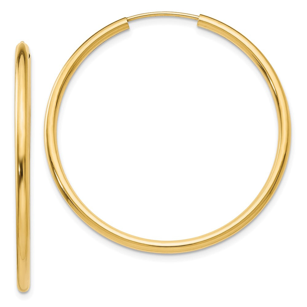 14k Yellow Gold 40 mm Hoop Earrings (1.99 grams)