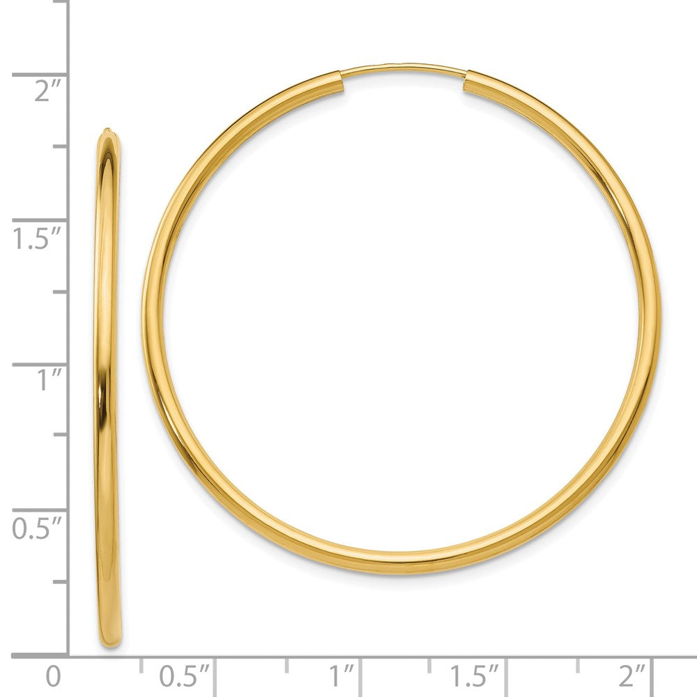 14k Yellow Gold 45 mm Hoop Earrings (2.25 grams)