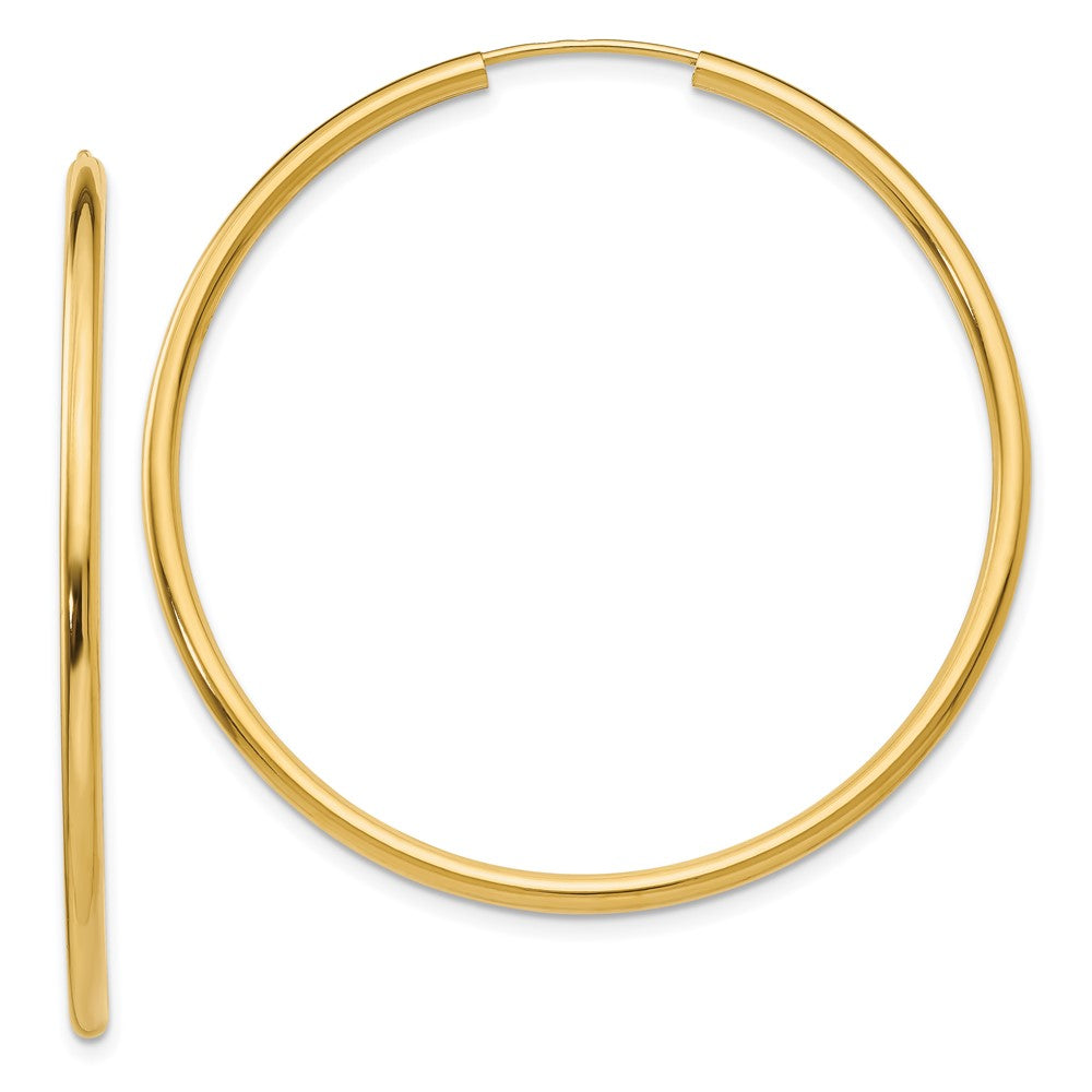 14k Yellow Gold 45 mm Hoop Earrings (2.25 grams)