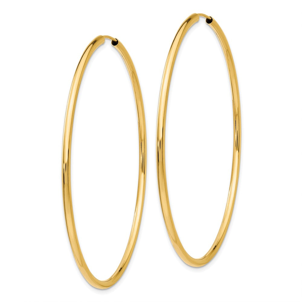 14k Yellow Gold 60 mm Hoop Earrings (3.25 grams)