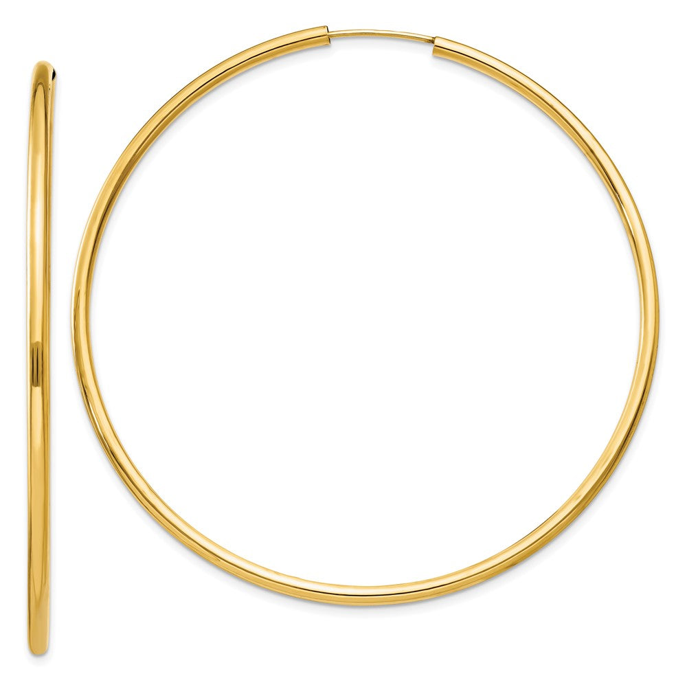 14k Yellow Gold 60 mm Hoop Earrings (3.25 grams)