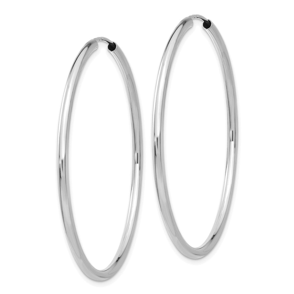 14k White Gold 45 mm Hoop Earrings (2.25 grams)