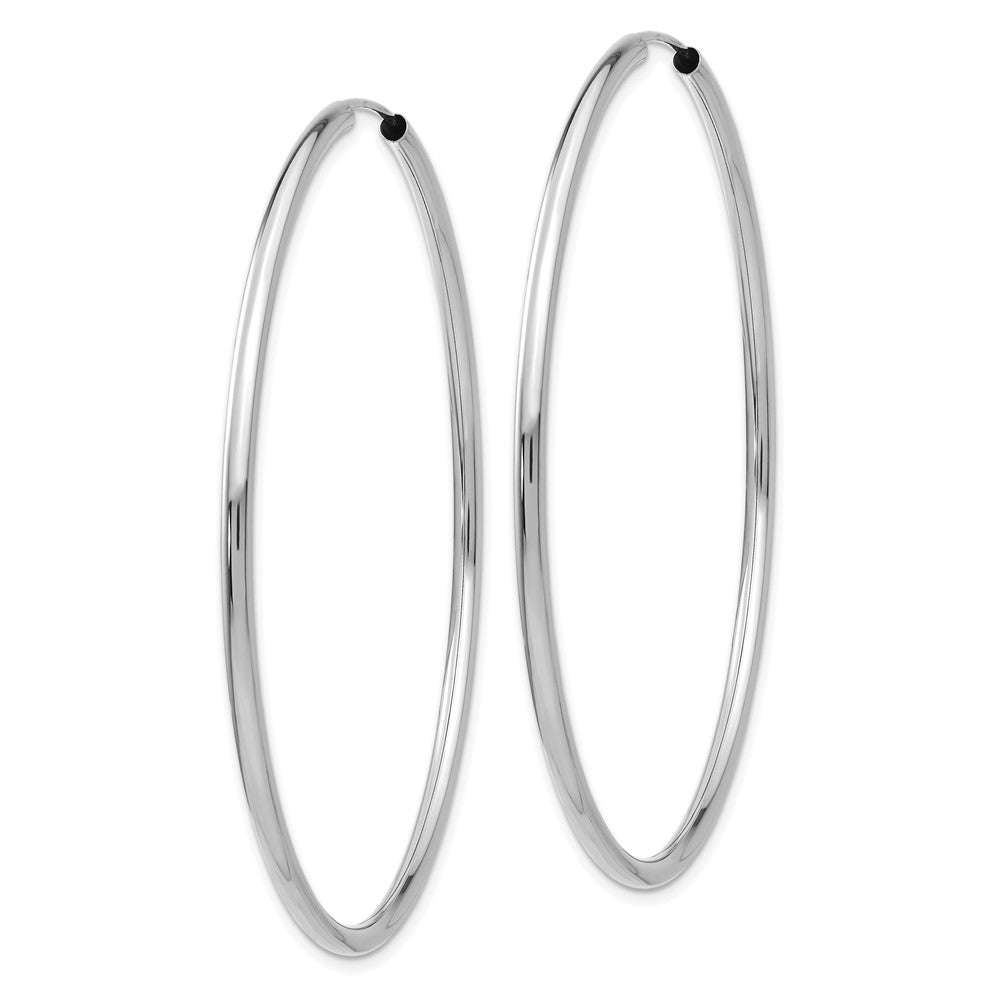 14k White Gold 54 mm Hoop Earrings (2.83 grams)