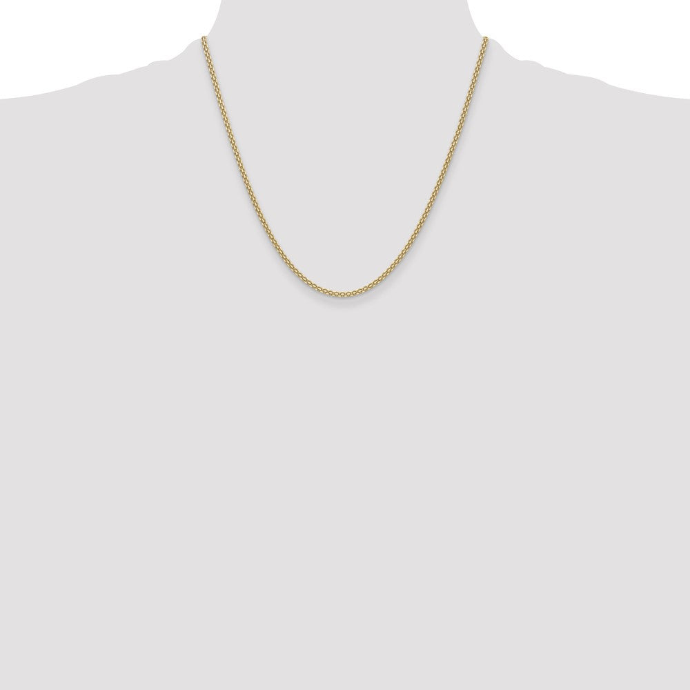 14k 2.2mm Lightweight Flat Bismark Chain (4.41 grams)