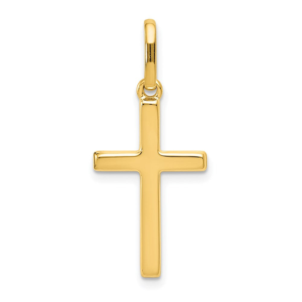 14k Yellow Gold 13 mm Hollow Cross Pendant (0.57 grams)