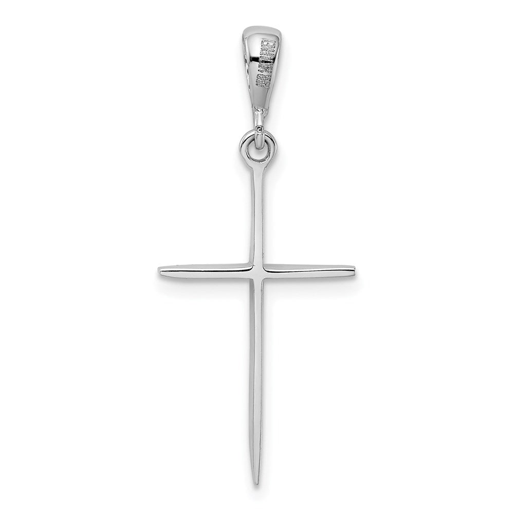 14k White Gold 14 mm Cross Pendant (1.04 grams)