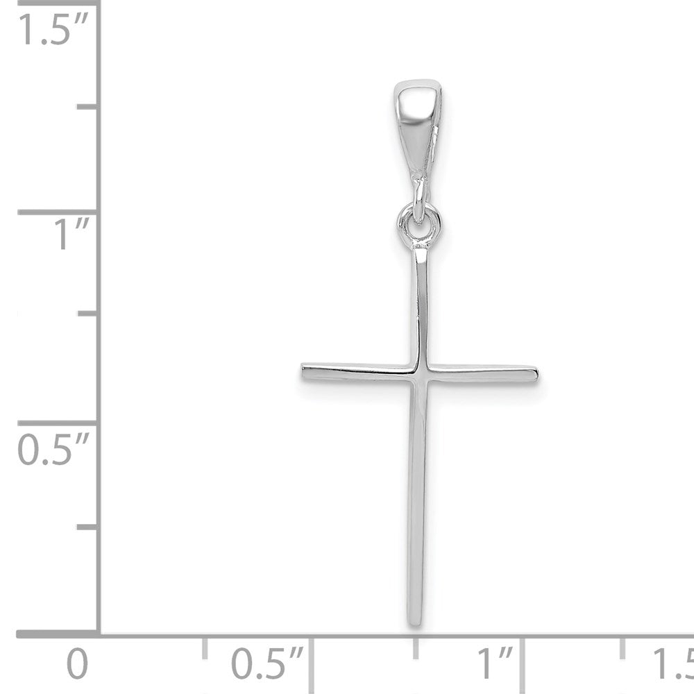 14k White Gold 14 mm Cross Pendant (1.04 grams)