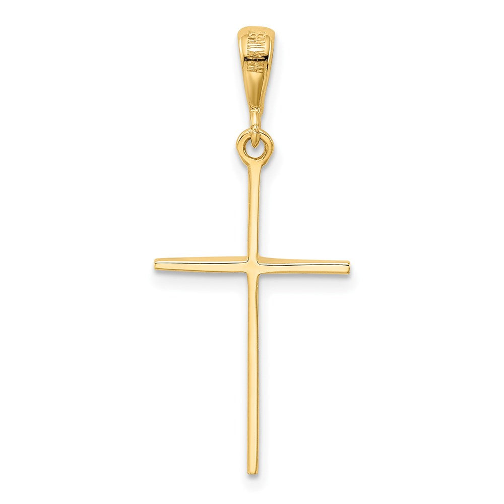 14k Yellow Gold 14 mm Polished Cross Pendant (1.04 grams)